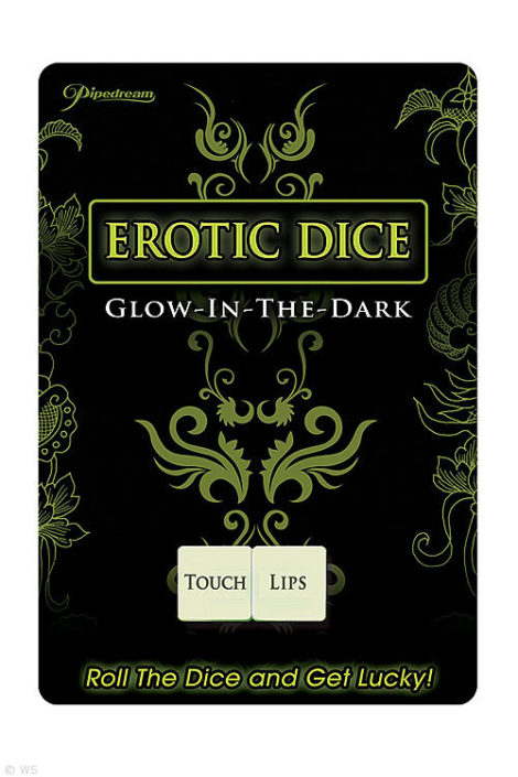 Glow in the dark erotic dice