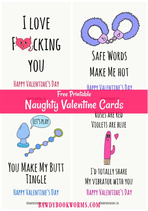 Naughty Valentine Cards collage