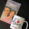 Bawdy Bookworms mug with vintage romance book