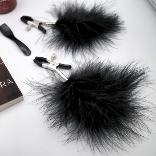 Feathered nipple clamps in Stiff Peaks Quickie Box