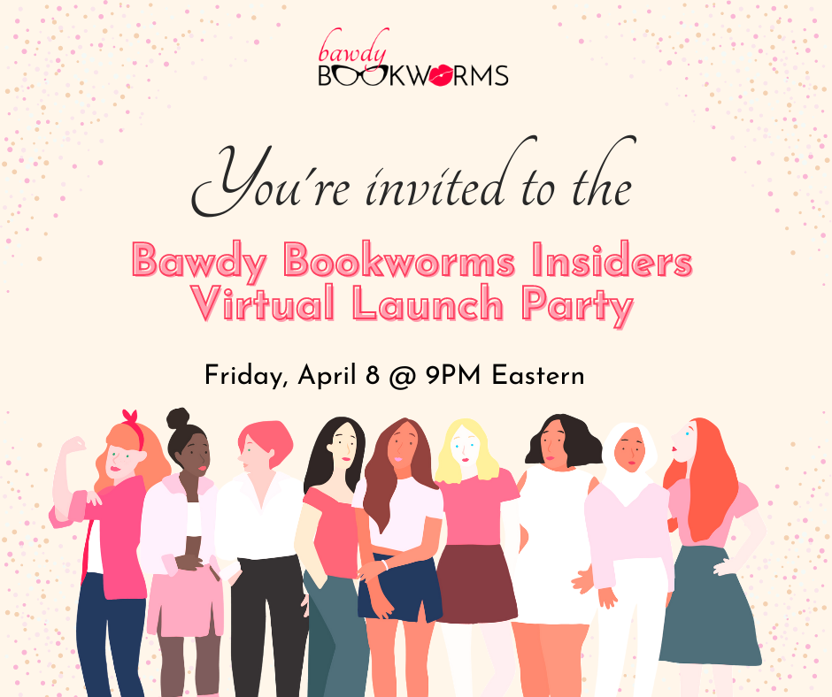 Invite to Bawdy Bookworms Insiders Launch Party