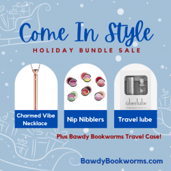 Come In style holiday bundle with charmed necklace via, nipple nibblers, and travel lube